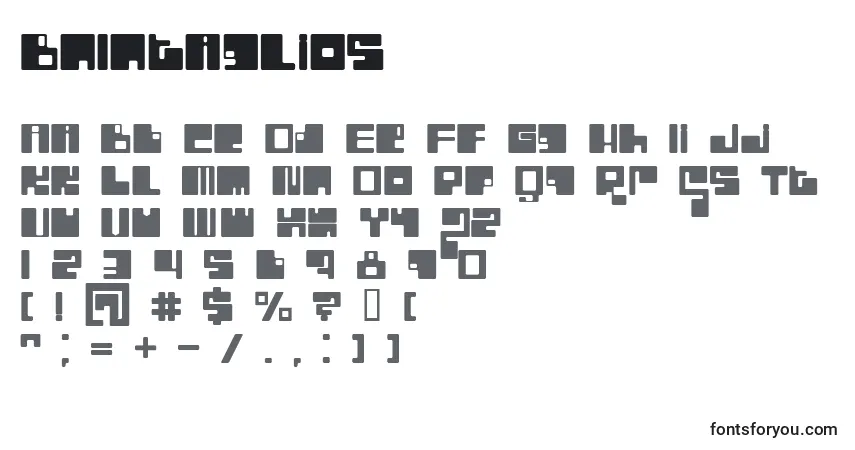 Шрифт BnIntaglios – алфавит, цифры, специальные символы
