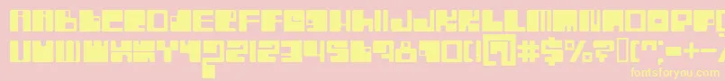 BnIntaglios Font – Yellow Fonts on Pink Background