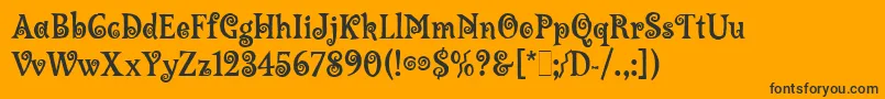 LambadaLetPlain.1.0 Font – Black Fonts on Orange Background