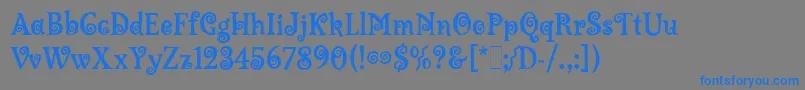 LambadaLetPlain.1.0 Font – Blue Fonts on Gray Background