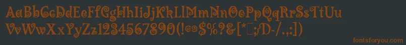 LambadaLetPlain.1.0 Font – Brown Fonts on Black Background