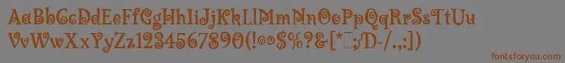 LambadaLetPlain.1.0 Font – Brown Fonts on Gray Background