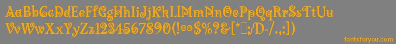 LambadaLetPlain.1.0-Schriftart – Orangefarbene Schriften auf grauem Hintergrund