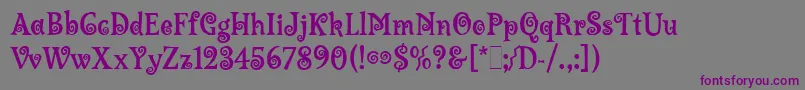 LambadaLetPlain.1.0 Font – Purple Fonts on Gray Background