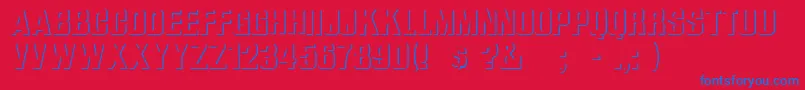 WhataRegular Font – Blue Fonts on Red Background