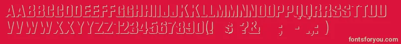WhataRegular Font – Green Fonts on Red Background