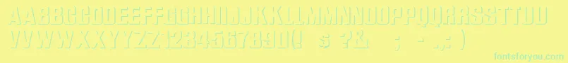 WhataRegular Font – Green Fonts on Yellow Background