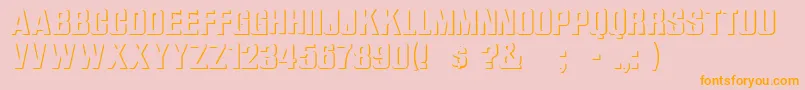 WhataRegular Font – Orange Fonts on Pink Background