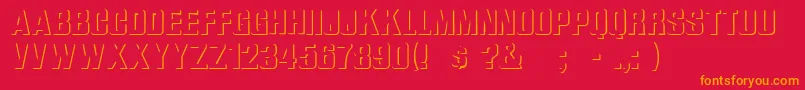 WhataRegular Font – Orange Fonts on Red Background