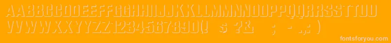 WhataRegular Font – Pink Fonts on Orange Background