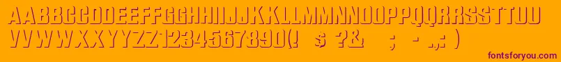 WhataRegular Font – Purple Fonts on Orange Background