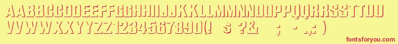 WhataRegular Font – Red Fonts on Yellow Background