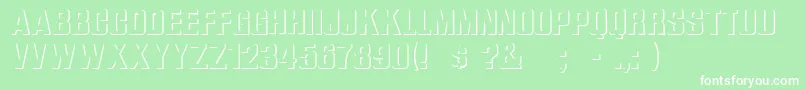 WhataRegular Font – White Fonts on Green Background