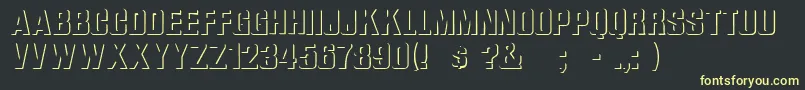 WhataRegular Font – Yellow Fonts on Black Background