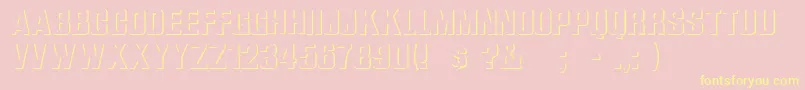 WhataRegular-Schriftart – Gelbe Schriften auf rosa Hintergrund