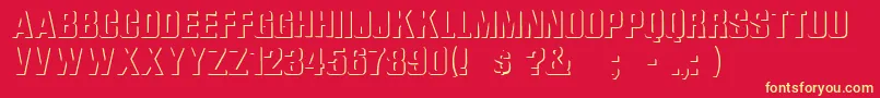 WhataRegular Font – Yellow Fonts on Red Background