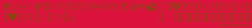Valentine Font – Brown Fonts on Red Background