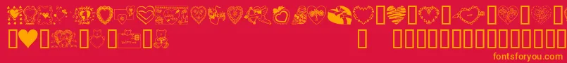 En savoir plus sur la police Valentine Police Valentine – polices orange sur fond rouge