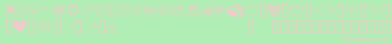 Valentine Font – Pink Fonts on Green Background