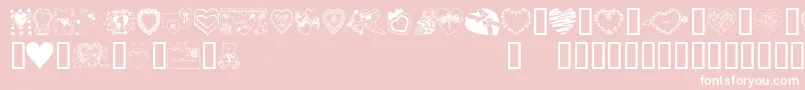 Valentine Font – White Fonts on Pink Background