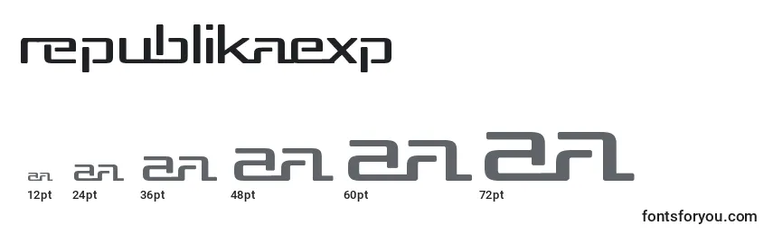 RepublikaExp Font Sizes