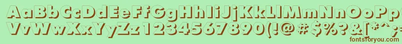 Futurisxshadowc Font – Brown Fonts on Green Background