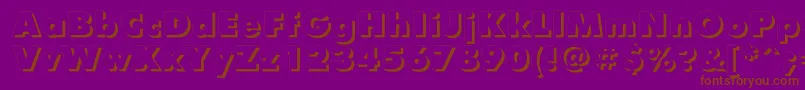 Futurisxshadowc Font – Brown Fonts on Purple Background