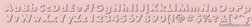 フォントFuturisxshadowc – ピンクの背景に灰色の文字