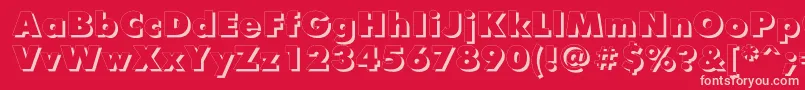 Futurisxshadowc Font – Pink Fonts on Red Background