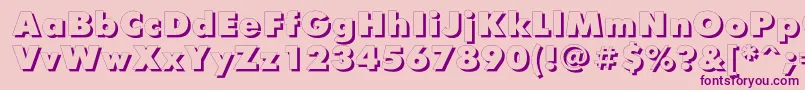 Futurisxshadowc Font – Purple Fonts on Pink Background