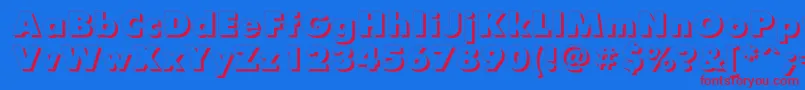 Futurisxshadowc Font – Red Fonts on Blue Background