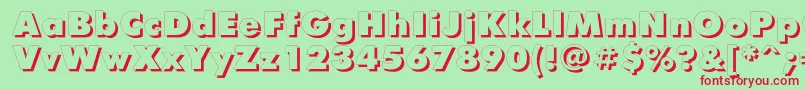 Futurisxshadowc Font – Red Fonts on Green Background