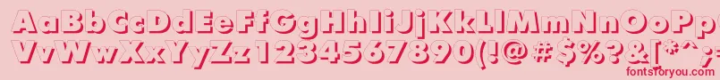 Futurisxshadowc Font – Red Fonts on Pink Background