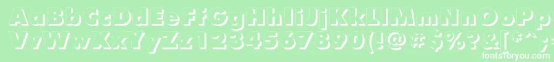 フォントFuturisxshadowc – 緑の背景に白い文字