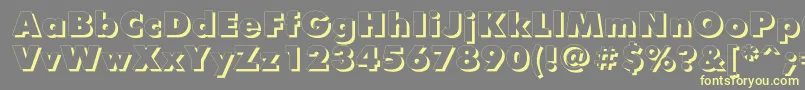 Futurisxshadowc Font – Yellow Fonts on Gray Background