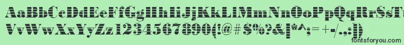 BodoniinkjetRegular Font – Black Fonts on Green Background