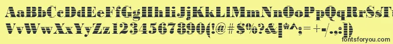 Шрифт BodoniinkjetRegular – чёрные шрифты на жёлтом фоне