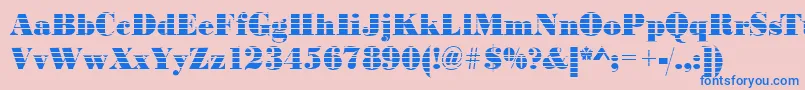 BodoniinkjetRegular Font – Blue Fonts on Pink Background