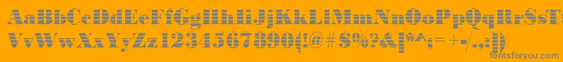 BodoniinkjetRegular Font – Gray Fonts on Orange Background