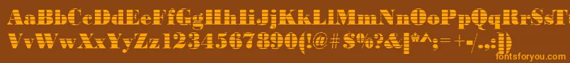 BodoniinkjetRegular Font – Orange Fonts on Brown Background