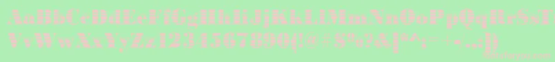 BodoniinkjetRegular Font – Pink Fonts on Green Background