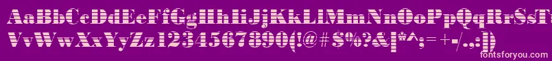 BodoniinkjetRegular Font – Pink Fonts on Purple Background