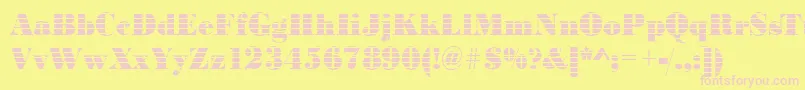 BodoniinkjetRegular Font – Pink Fonts on Yellow Background