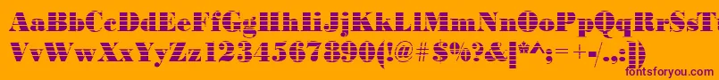 Подробнее о шрифте BodoniinkjetRegular Шрифт BodoniinkjetRegular – фиолетовые шрифты на оранжевом фоне