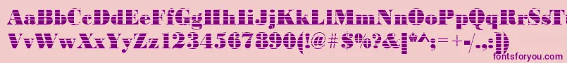 BodoniinkjetRegular Font – Purple Fonts on Pink Background