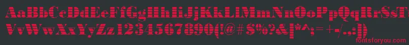 BodoniinkjetRegular Font – Red Fonts on Black Background