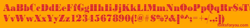 Шрифт BodoniinkjetRegular – красные шрифты на оранжевом фоне