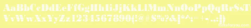 BodoniinkjetRegular Font – White Fonts on Yellow Background