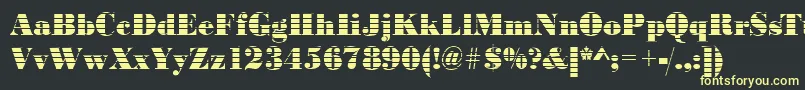 BodoniinkjetRegular Font – Yellow Fonts on Black Background