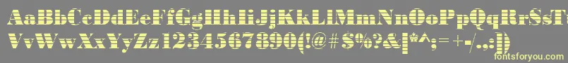 BodoniinkjetRegular Font – Yellow Fonts on Gray Background